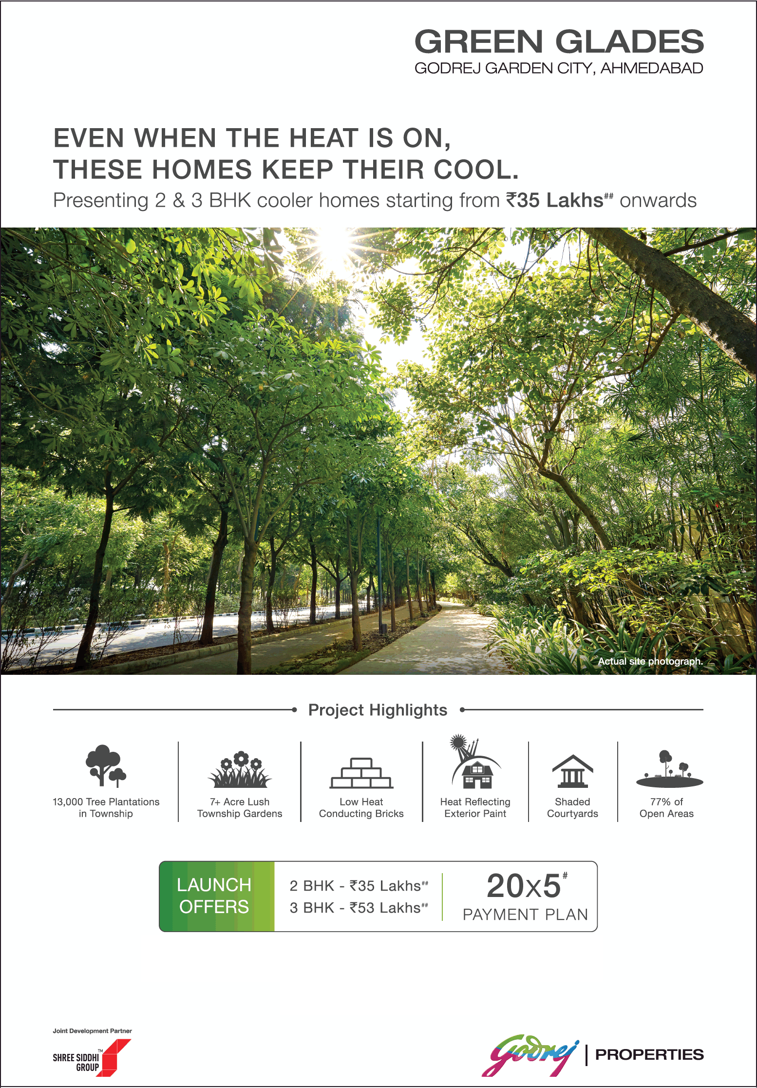 Godrej presenting 2 & 3 bhk cooler homes at Rs. 35 lakhs at Green Glades in Ahmedabad Update